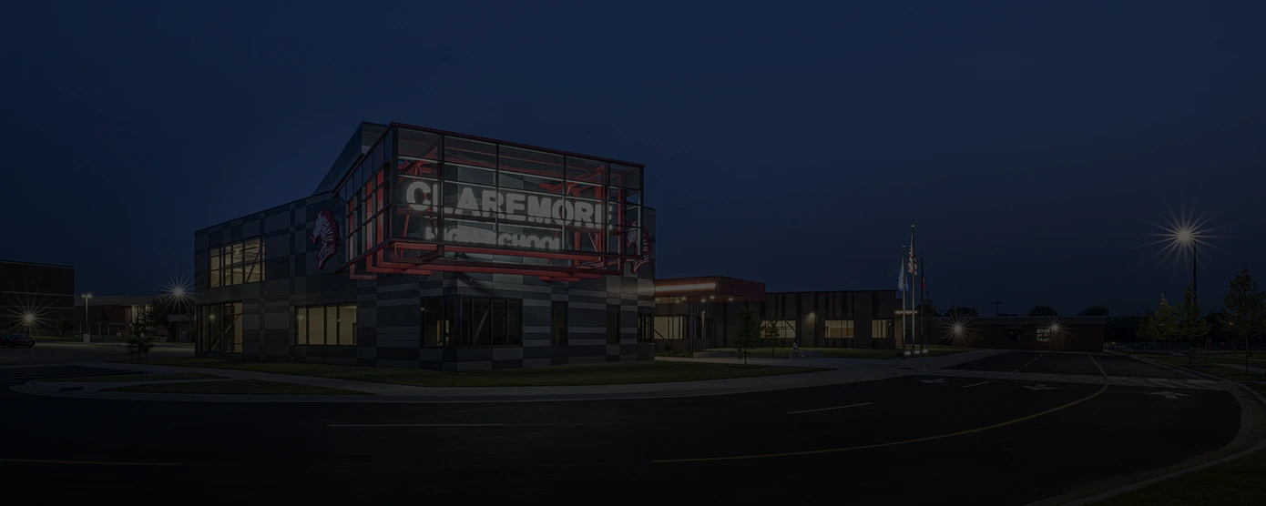 View of Claremore, Oklahoma with overlay text: 'Internet Providers in Claremore, OK: Your No-Boredom Guide by Talk Walk Connection'