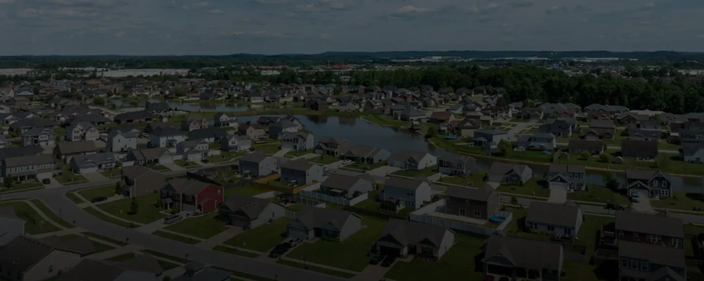 Aerial view of Shepherdsville, Kentucky, showing the town’s layout with roads, buildings, and surrounding green landscapes — representing the theme “Internet Providers Shepherdsville, KY: Reliable Connections for Every Home.”